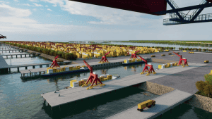 The city will prepare for the development of the port until 2024, construct it from 2024 to 2026, and put it into operation in 2027. The port will be capable of receiving mother ships up to 250,000 deadweight tonnage (DWT), feeder ships with a tonnage of 10,000-65,000 DWT, and barges up to 8,000 metric tons.