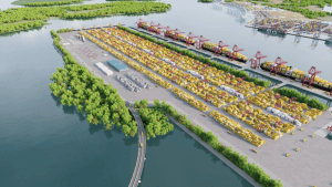 The port will be developed on an islet to which no road has been built. By 2030, Ho Chi Minh City will have built Can Gio Bridge linking Can Gio and Nha Be Districts, expand Rung Sac Road in Can Gio, and connect the road with the Ben Luc-Long Thanh Expressway