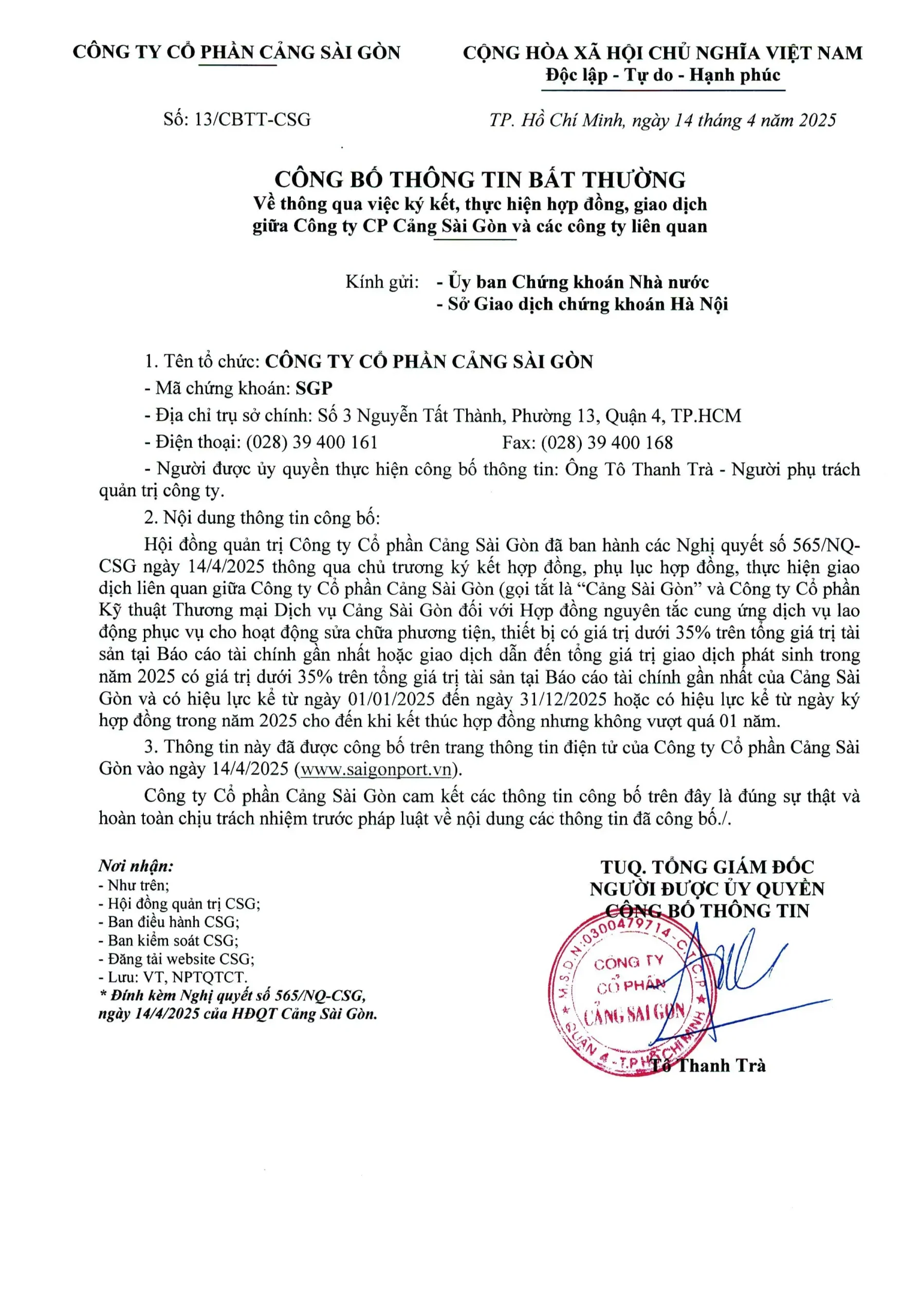 công bố thông tin