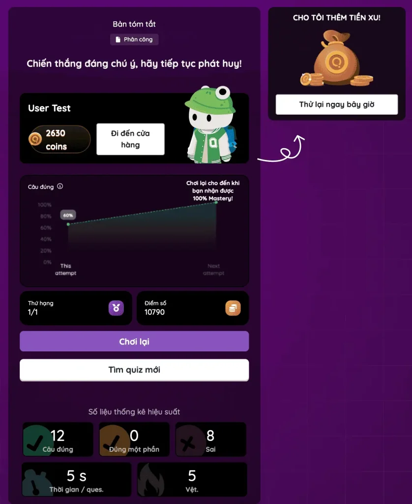 Dấu ấn của Phòng Tổng hợp trong việc sáng tạo tổ chức cuộc thi 3 quizizz