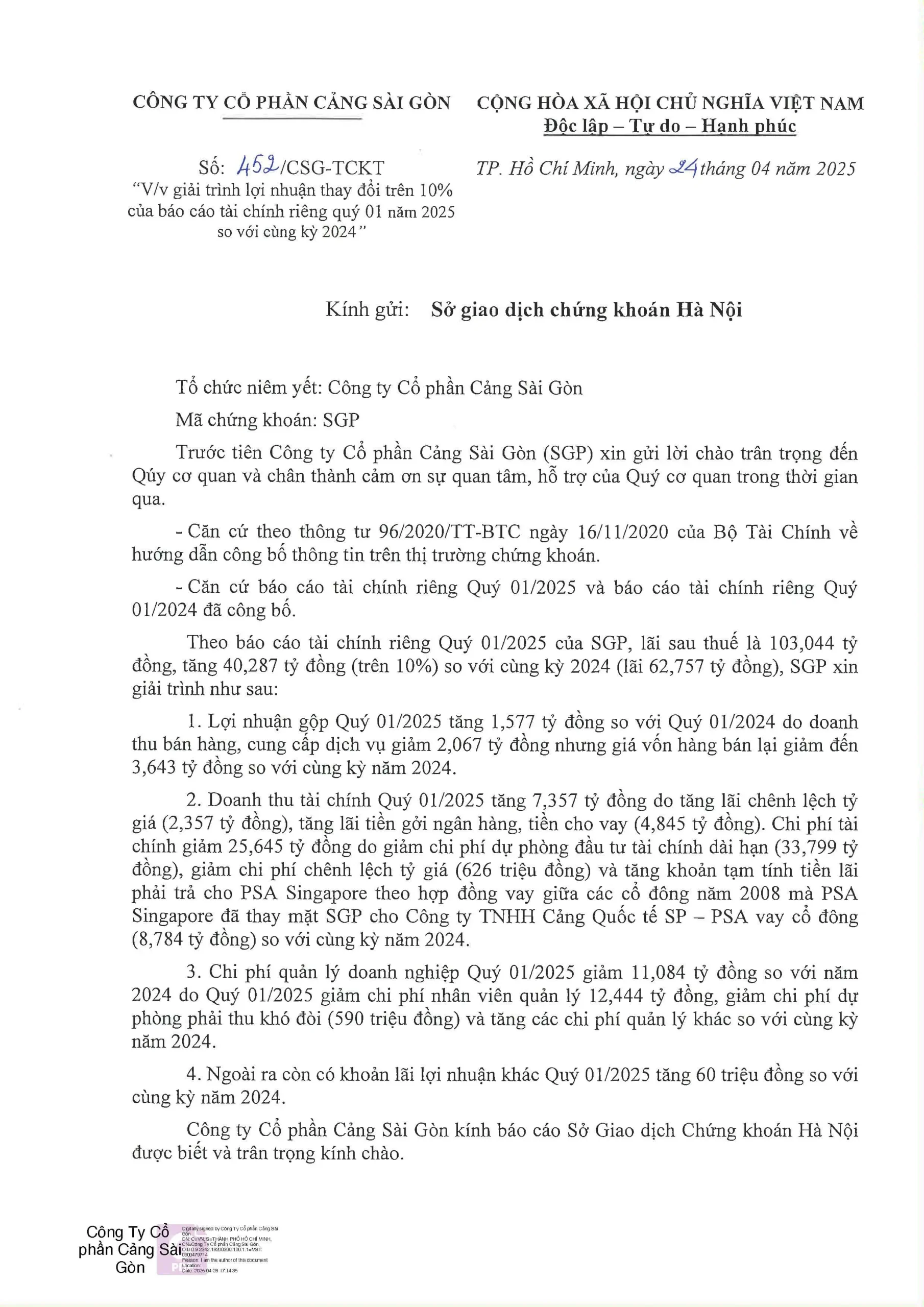 báo cáo tài chính