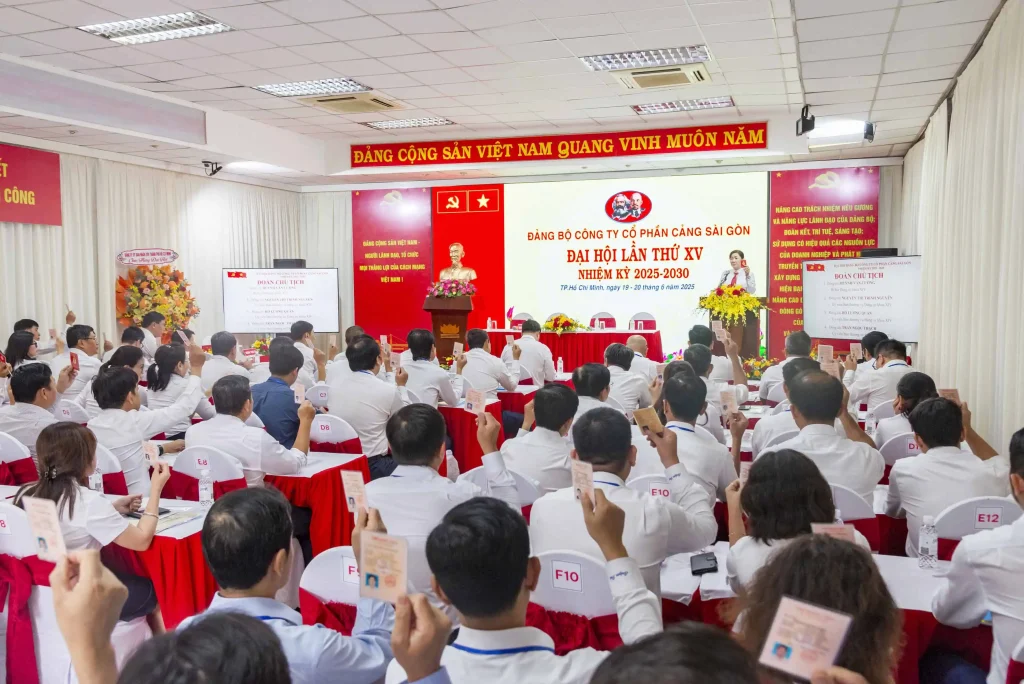 Đại hội đại biểu Đảng bộ Công ty Cổ phần Cảng Sài Gòn lần thứ XV, nhiệm kỳ 2025 - 2030 1 Đại hội đại biểu Đảng bộ