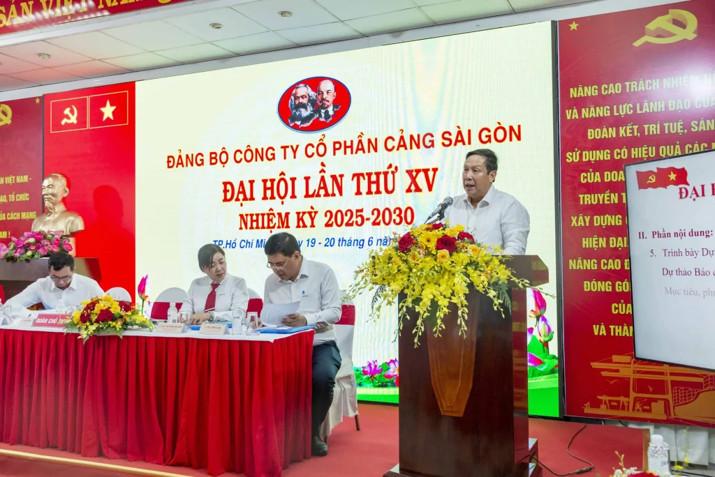 Đại hội đại biểu Đảng bộ Công ty Cổ phần Cảng Sài Gòn lần thứ XV, nhiệm kỳ 2025 - 2030 2 Đại hội đại biểu Đảng bộ
