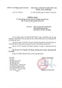 thay đổi địa chỉ