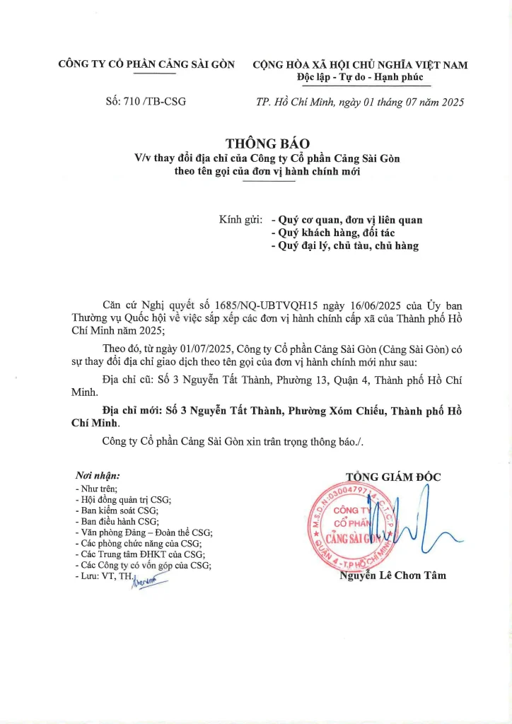 thay đổi địa chỉ