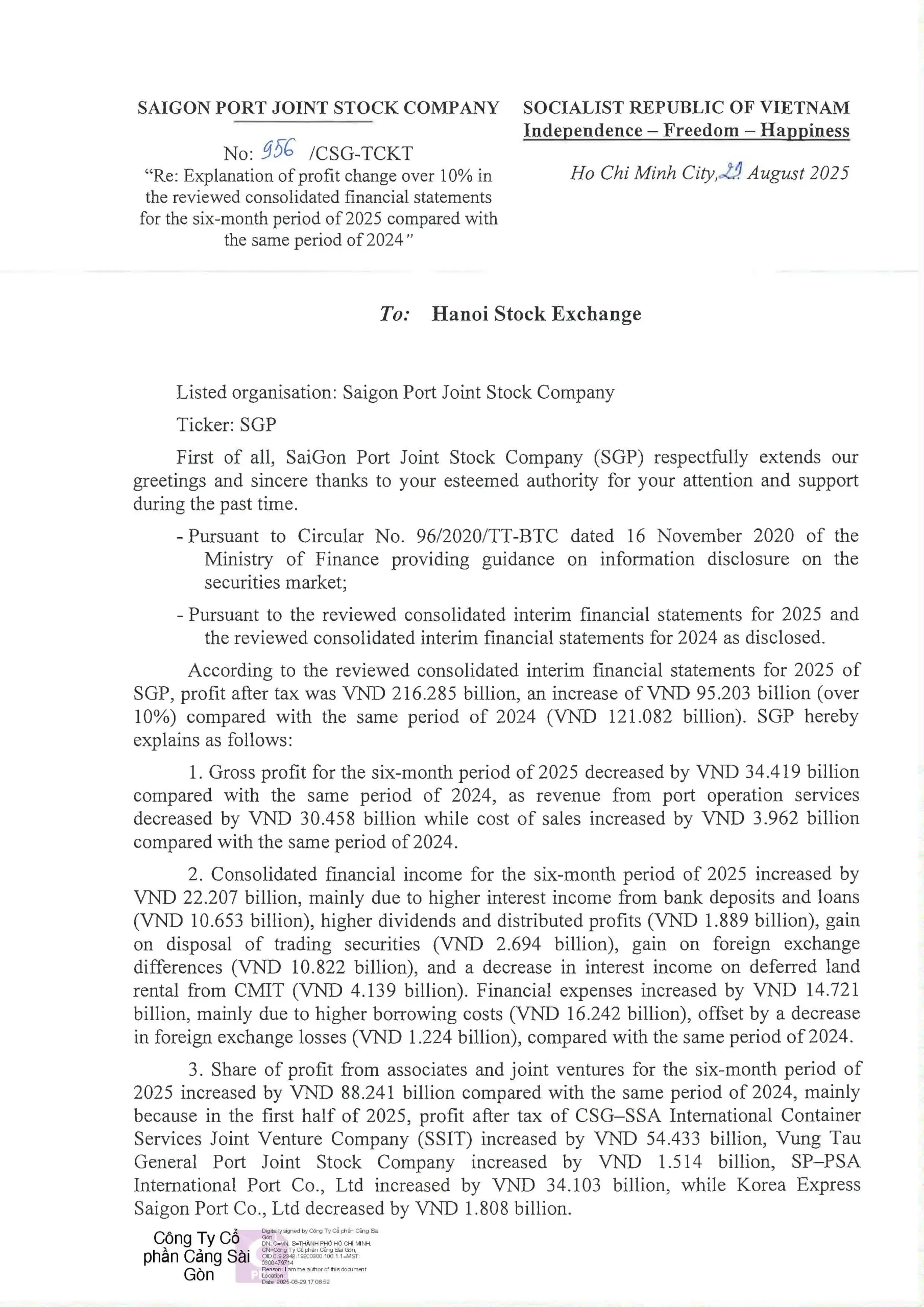 Financial report