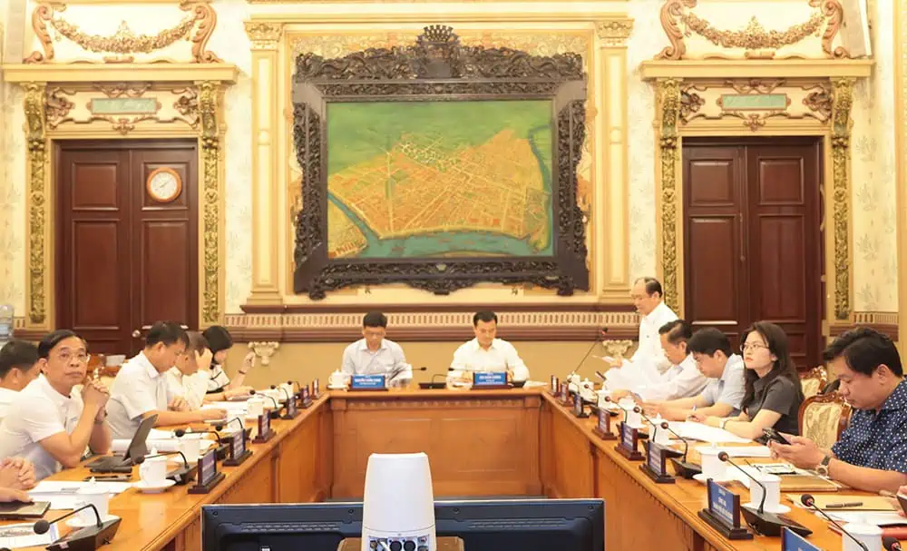 TP.Hồ Chí Minh đề xuất về quy hoạch chi tiết vùng đất, vùng nước cảng biển 1 Toàn cảnh buổi làm việc