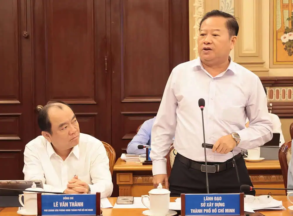 TP.Hồ Chí Minh đề xuất về quy hoạch chi tiết vùng đất, vùng nước cảng biển 3 Lãnh đạo Sở Xây dựng TP.Hồ Chí Minh phát biểu tại buổi làm việc