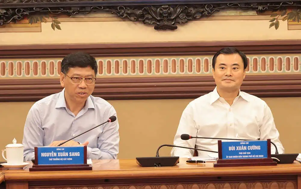 TP.Hồ Chí Minh đề xuất về quy hoạch chi tiết vùng đất, vùng nước cảng biển 4 Thứ trưởng Bộ Xây dựng Nguyễn Xuân Sang phát biểu kết luận tại buổi làm việc