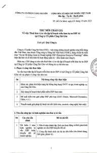 thư mời chào giá