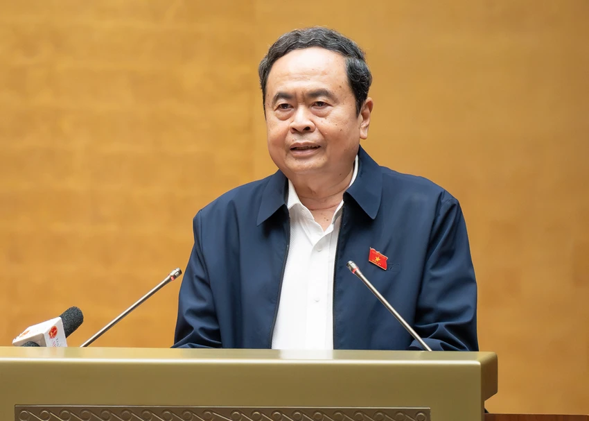 Ủy viên Bộ Chính trị, Chủ tịch Quốc hội Trần Thanh Mẫn thuộc đơn vị bầu cử số 12. Ảnh: NGỌC THẮNG