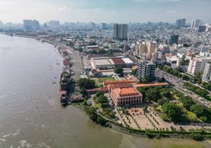 Toàn cảnh khu vực Nhà Rồng - Khánh Hội, nơi gắn liền với lịch sử thương cảng Sài Gòn và định hướng phát triển không gian văn hóa ven sông của TPHCM