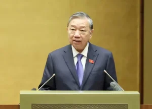 Tổng Bí thư Tô Lâm phát biểu chỉ đạo tại Hội nghị toàn quốc triển khai công tác bầu cử đại biểu Quốc hội khóa XVI và đại biểu HĐND các cấp nhiệm kỳ 2026-2031. Ảnh: TTXVN