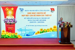 Phát huy vai trò xung kích của tuổi trẻ Cảng Sài Gòn trong giai đoạn phát triển mới 3 Đồng chí Nguyễn Mạnh Hà - Nguyên Chánh Văn phòng, nguyên Bí thư Đoàn Thanh niên Cảng Sài Gòn - chia sẻ kinh nghiệm trong quá trình công tác.