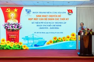 Phát huy vai trò xung kích của tuổi trẻ Cảng Sài Gòn trong giai đoạn phát triển mới 4 Đồng chí Lê Văn Sơn - Nguyên Phó Bí thư Đảng ủy, Chủ tịch Hội Cựu chiến binh, nguyên Bí thư Đoàn Thanh niên Cảng Sài Gòn - gửi gắm những định hướng quý báu đến thế hệ đoàn viên hôm nay.