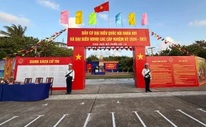 Cả nước sẵn sàng cho ngày bầu cử 14 Tại đảo Trường Sa (đặc khu Trường Sa, tỉnh Khánh Hòa), công tác chuẩn bị cho ngày bầu cử đại biểu Quốc hội và Hội đồng nhân dân các cấp đã hoàn tất. Ảnh: Phạm Tài Bá