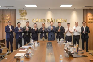 Lãnh đạo VIMC, Cảng Sài Gòn và đoàn GUANGXI BEIBU GULF PORT BIG DATA TECHNOLOGY CO., LTD. khẳng định bước tiến trong hợp tác quốc tế.