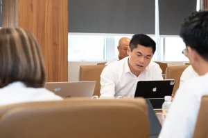 Đồng chí Lý Quang Thái - Trưởng Ban Đầu tư VIMC, Thành viên Hội đồng quản trị Cảng Sài Gòn - phân tích các nội dung liên quan đến định hướng đầu tư.