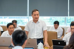 Đồng chí Vũ Phước Long - Thành viên Hội đồng quản trị Cảng Sài Gòn - tham gia thảo luận, góp phần hoàn thiện các nội dung triển khai Chương trình hành động.