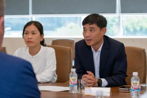 Ông Phạm Trường Giang - Phó Tổng giám đốc Cảng Sài Gòn - nhấn mạnh định hướng phát triển các dự án cảng theo hướng hiện đại, bền vững.