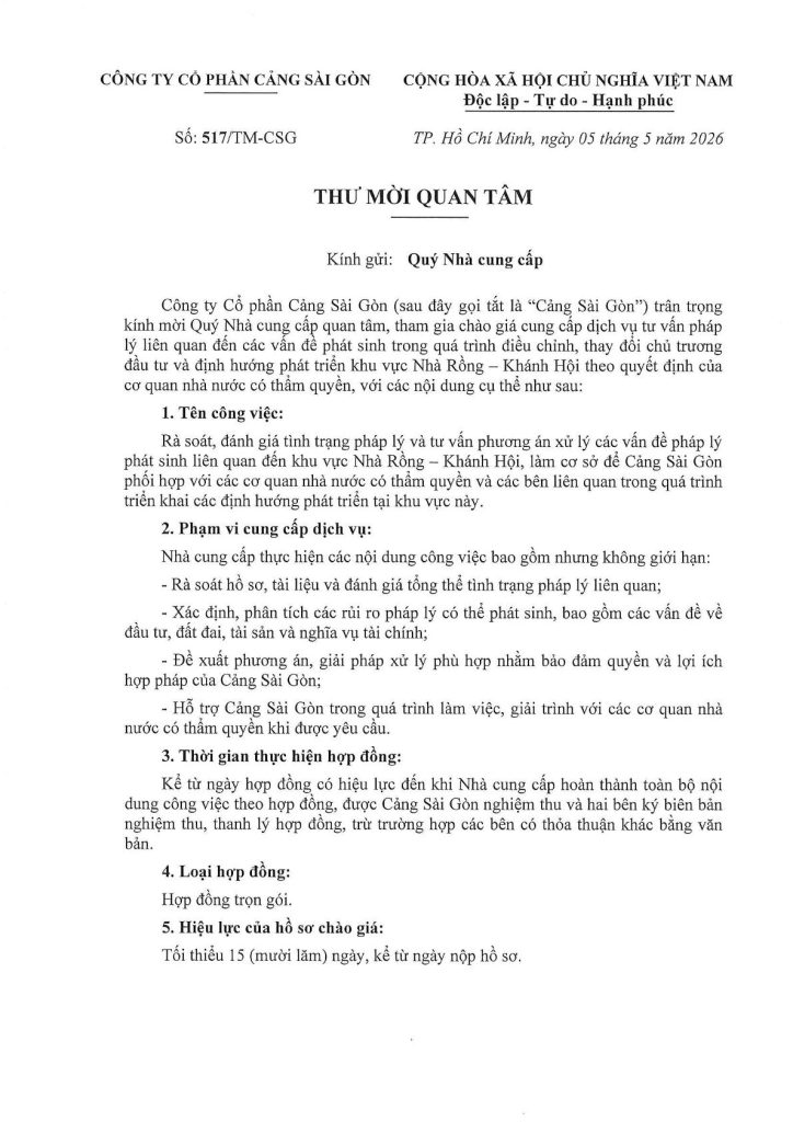 THU MOI QUAN TAM ra soat tu van cac van de phap ly lien quan khi TP. HCM thay doi chu truong dinh huong phat trien khu NRKH cua CSG