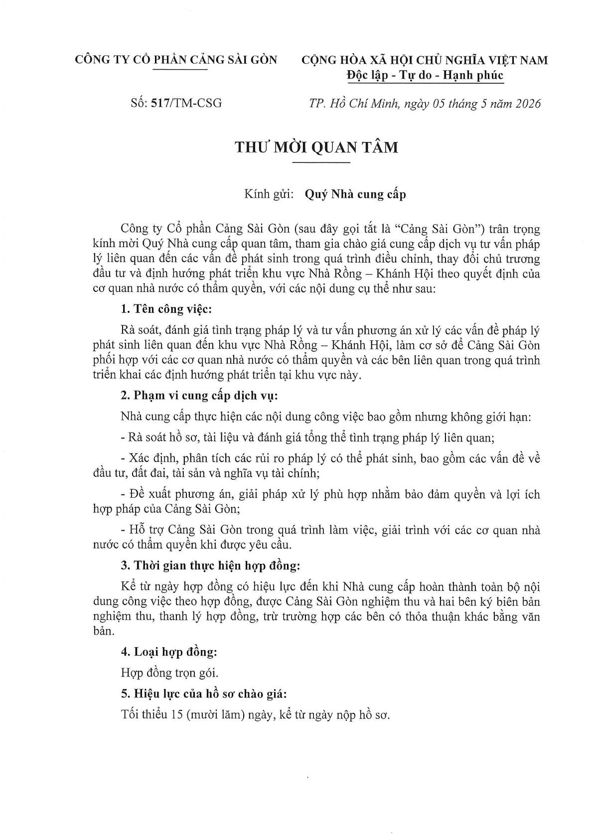 THU MOI QUAN TAM ra soat tu van cac van de phap ly lien quan khi TP. HCM thay doi chu truong dinh huong phat trien khu NRKH cua CSG