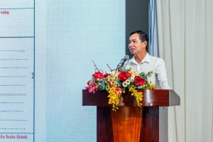 Ông Trần Ngọc Thạch - Phó Tổng giám đốc kiêm Phó Ban Chỉ đao ISO Cảng Sài Gòn - nhấn mạnh định hướng cải tiến liên tục trong vận hành hệ thống ISO.