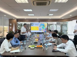 Ông Lê Quang Trung - Phó Tổng giám đốc VIMC - phát biểu tại buổi làm việc.