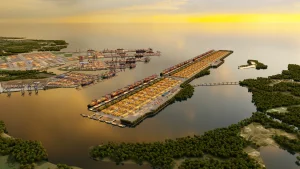Tự hào truyền thống Công nhân Cảng Sài Gòn - Tiếp nối hành trình vươn ra biển lớn 11 Phối cảnh dự án Cảng trung chuyển quốc tế Cần Giờ.